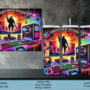 Vibrant Video Gamers Tumbler