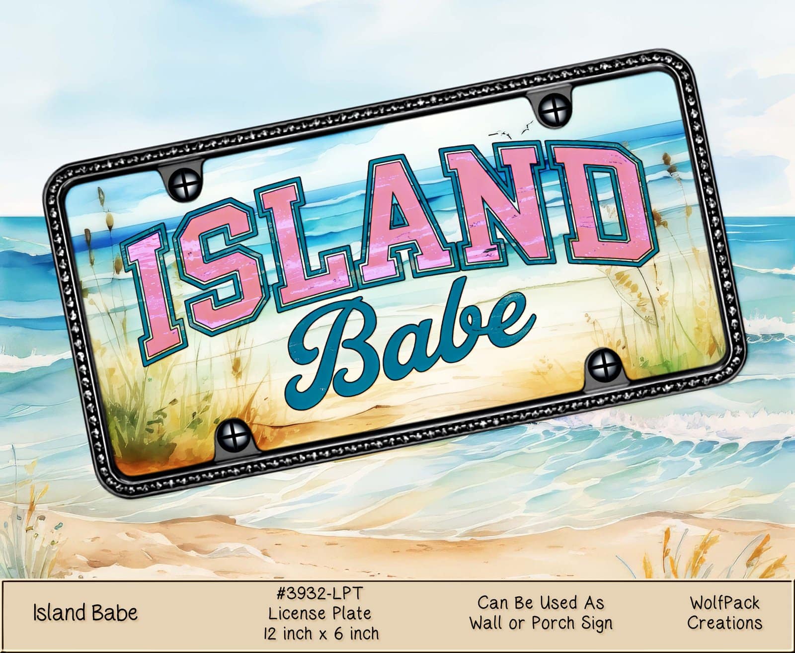 Island Babe License Plate