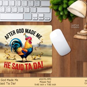 Rooster Print Mousepad - Unique Design for Chicken Lovers