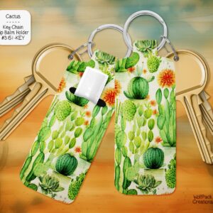 Desert Vibes: Cactus Lip Balm Keychain - Moisturize on the Go!