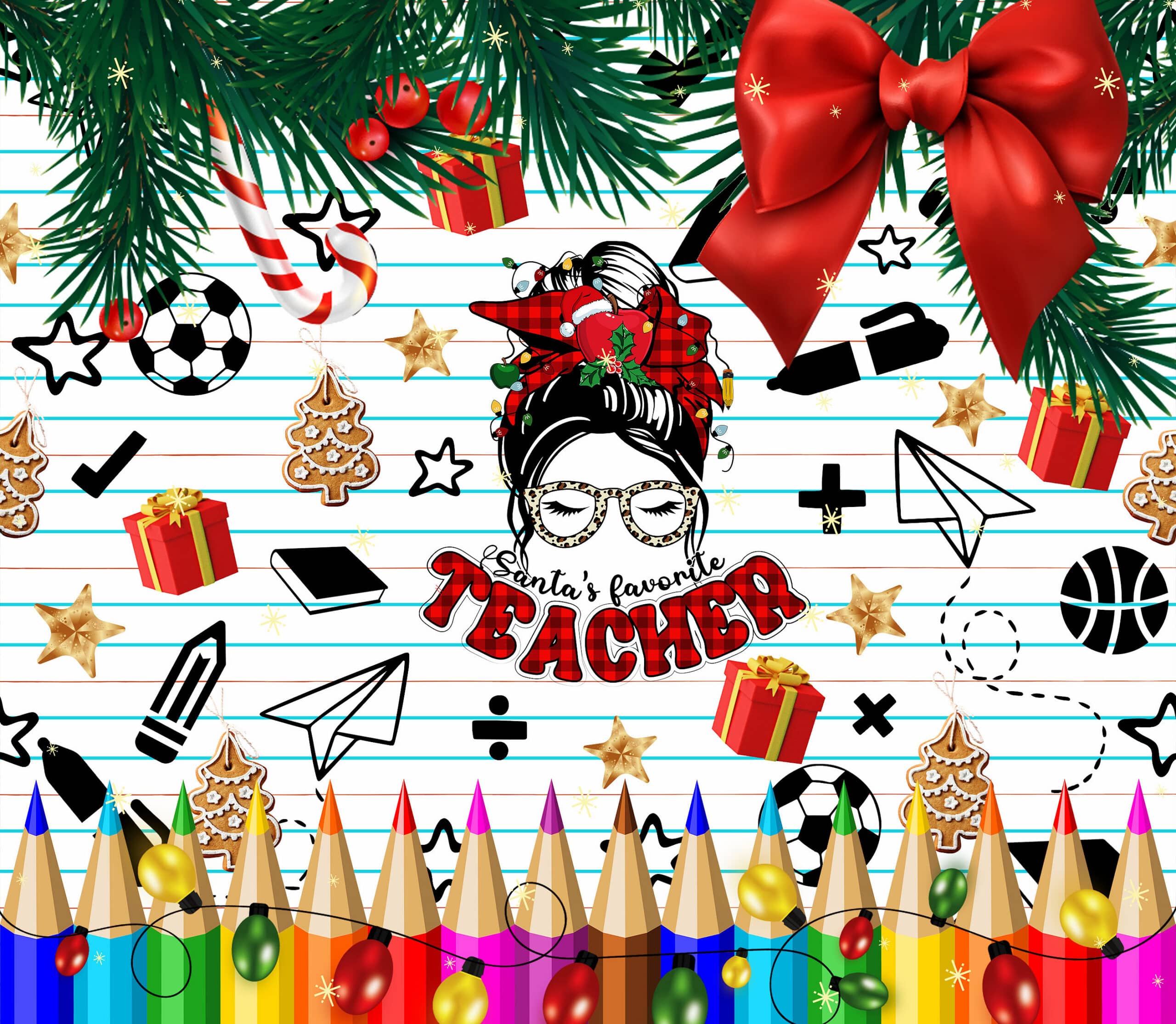 Santa's Favorite Teacher Tumbler