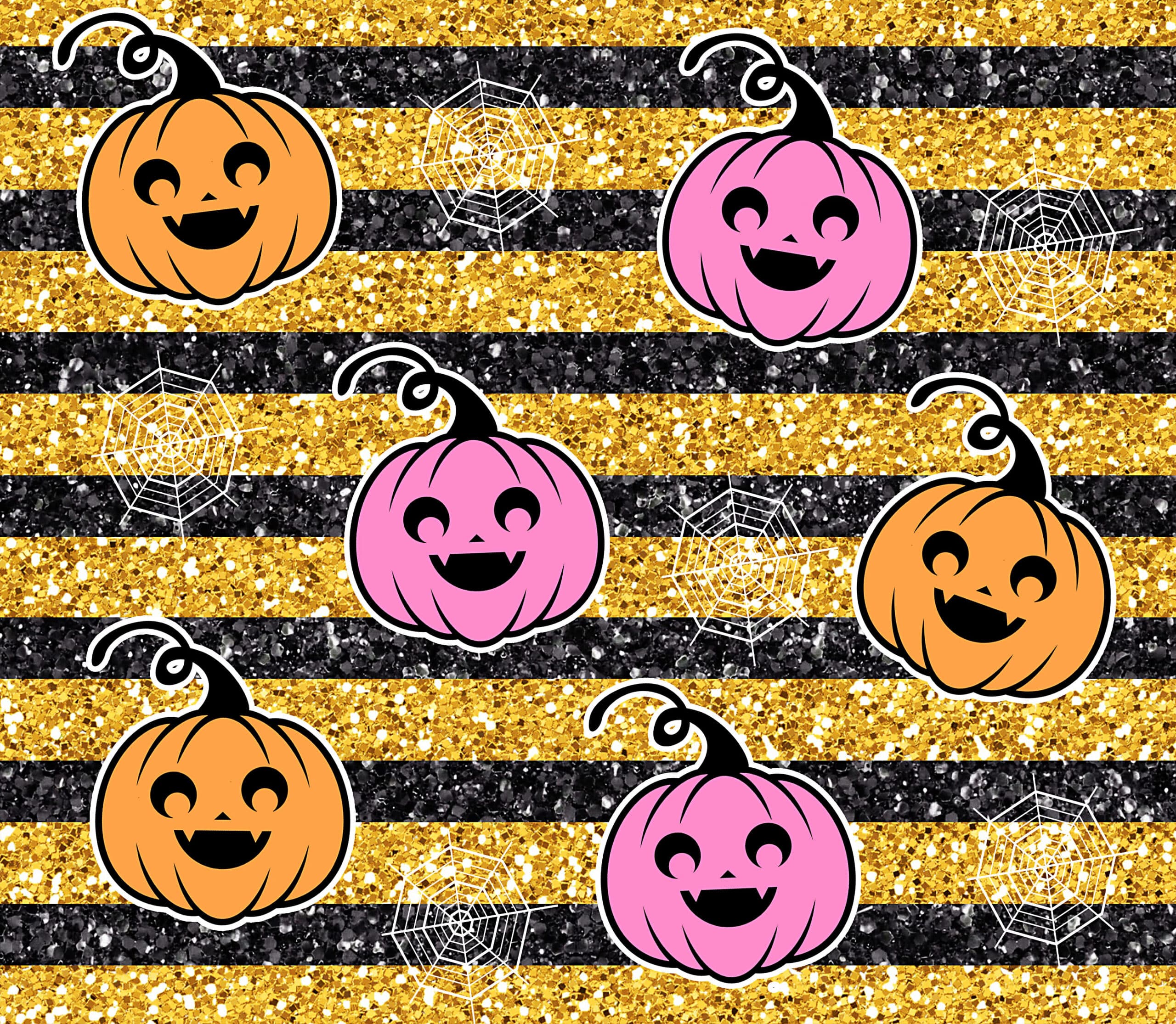 Intense Jack-o'-Lanterns and Glitter Tumbler