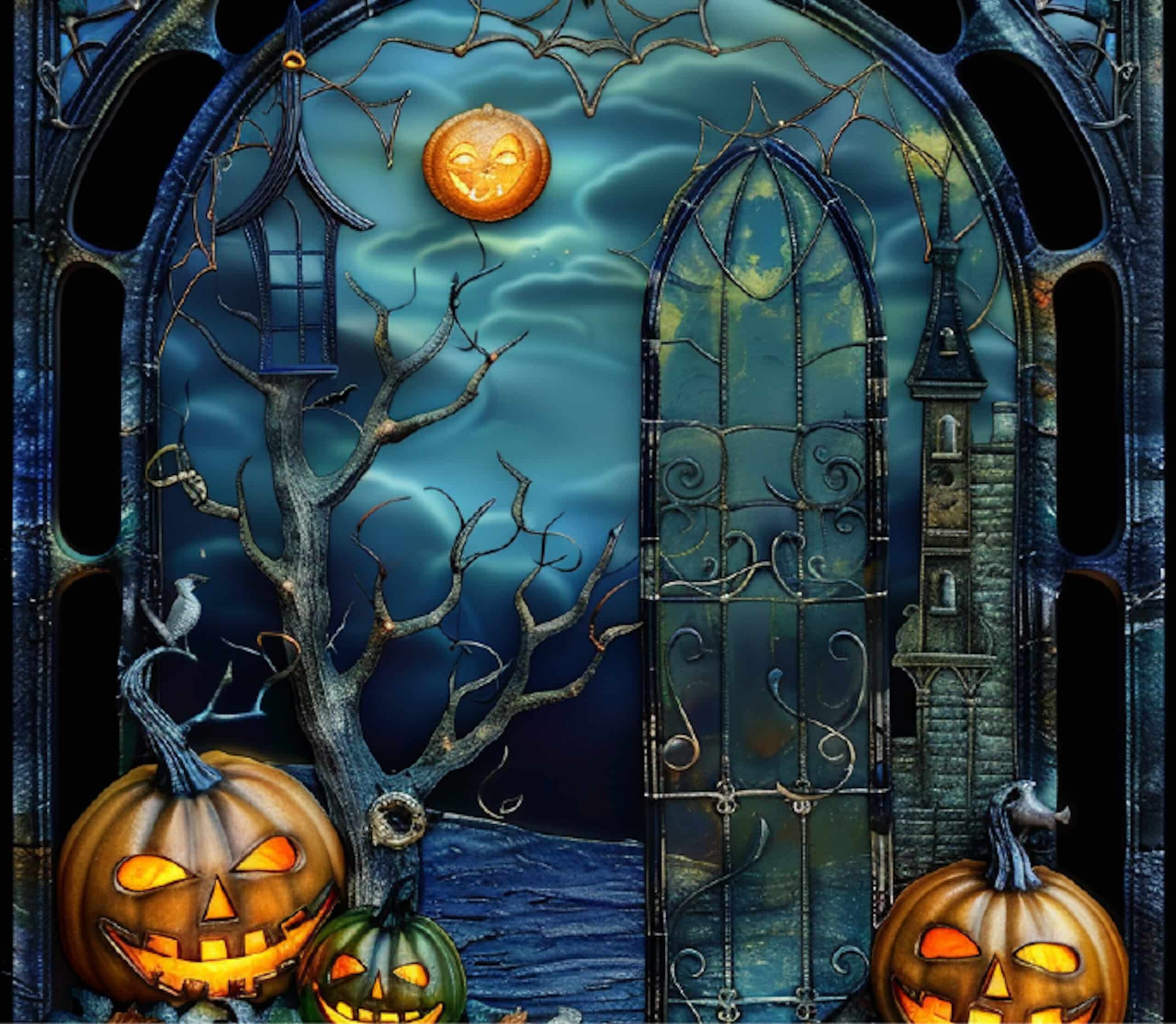 Eerie Pumpkin Moon Tumbler