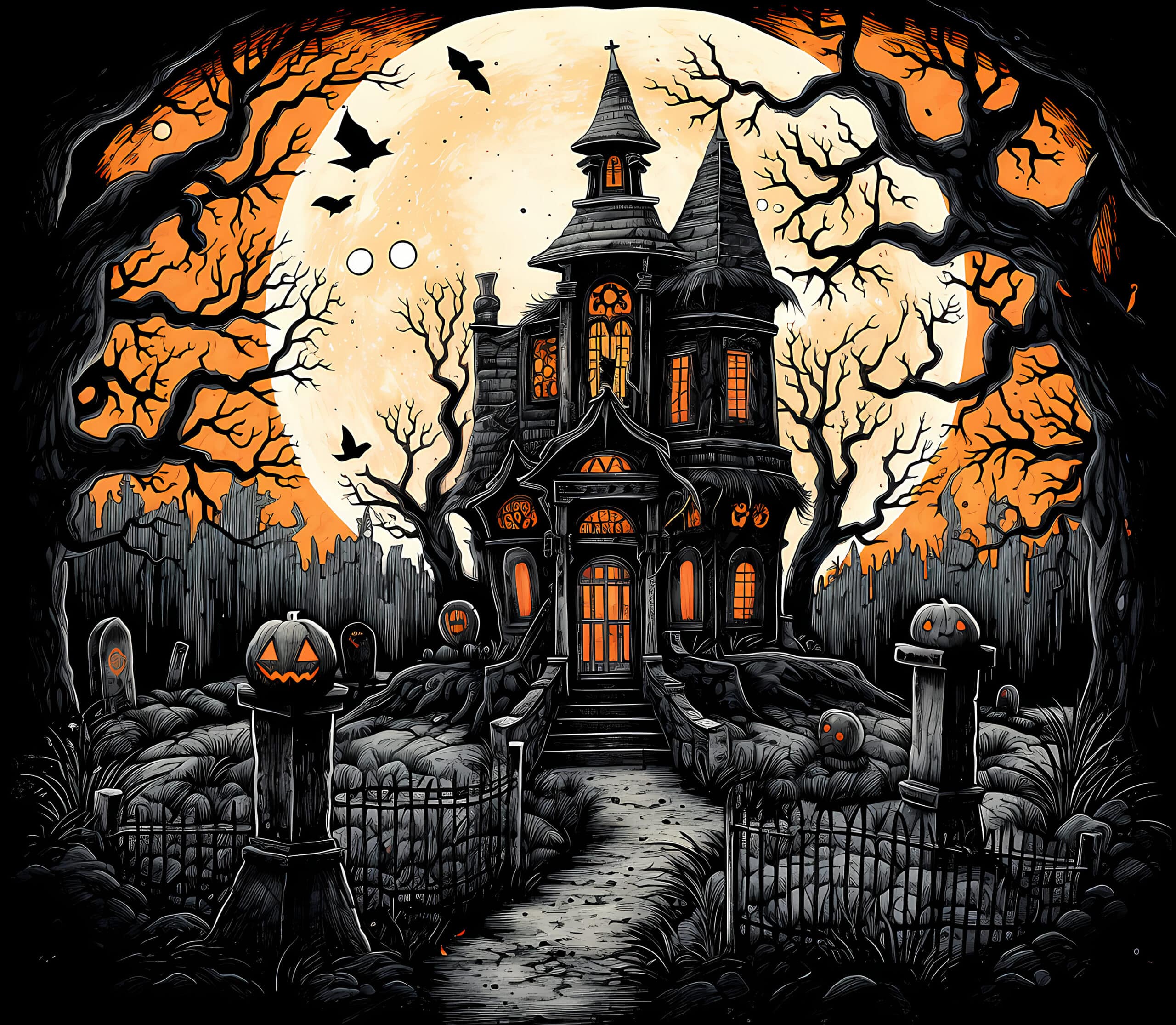 Haunted Castle Design Tumbler