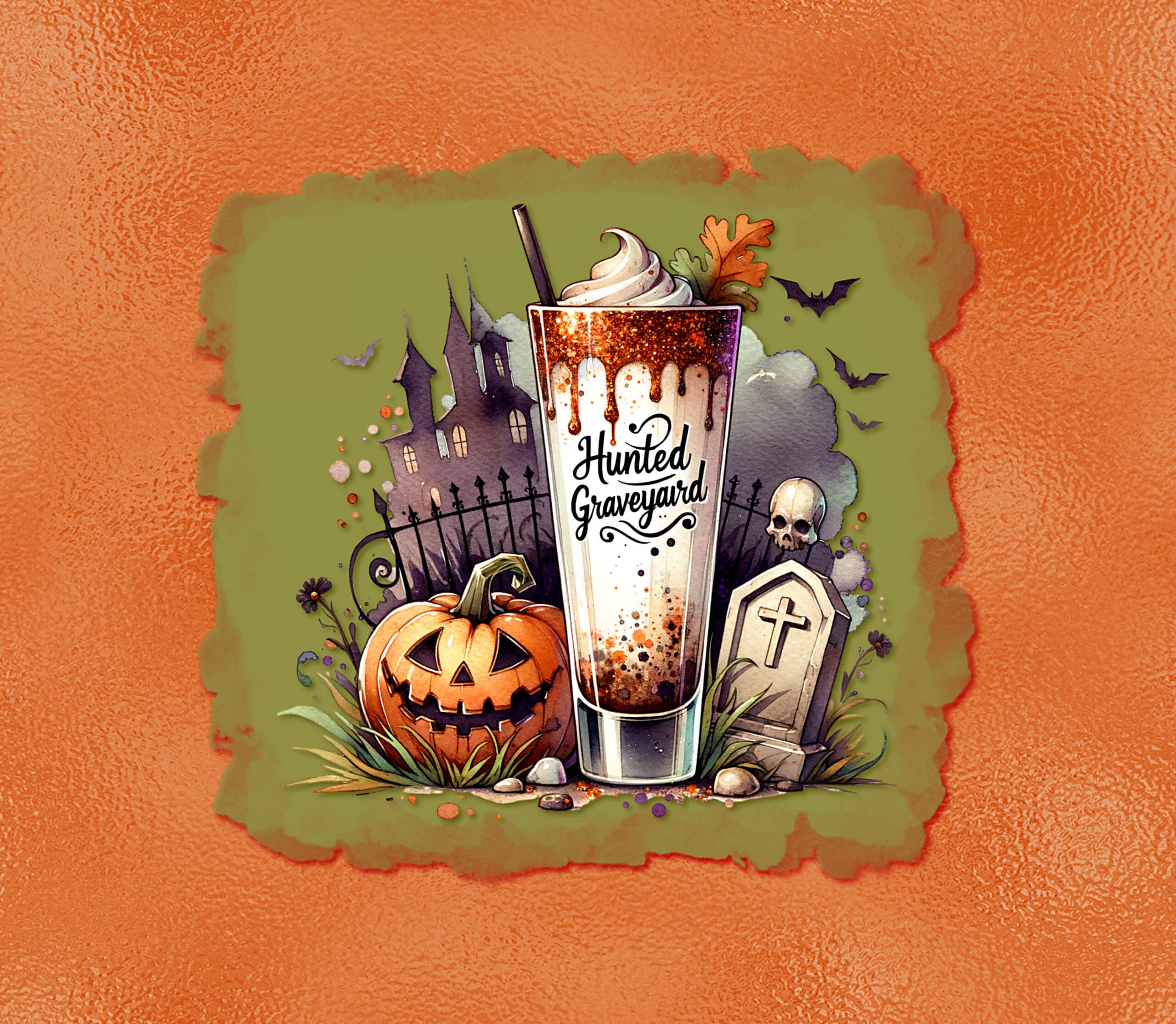 Stylish Haunted Graveyard Drink Tumbler