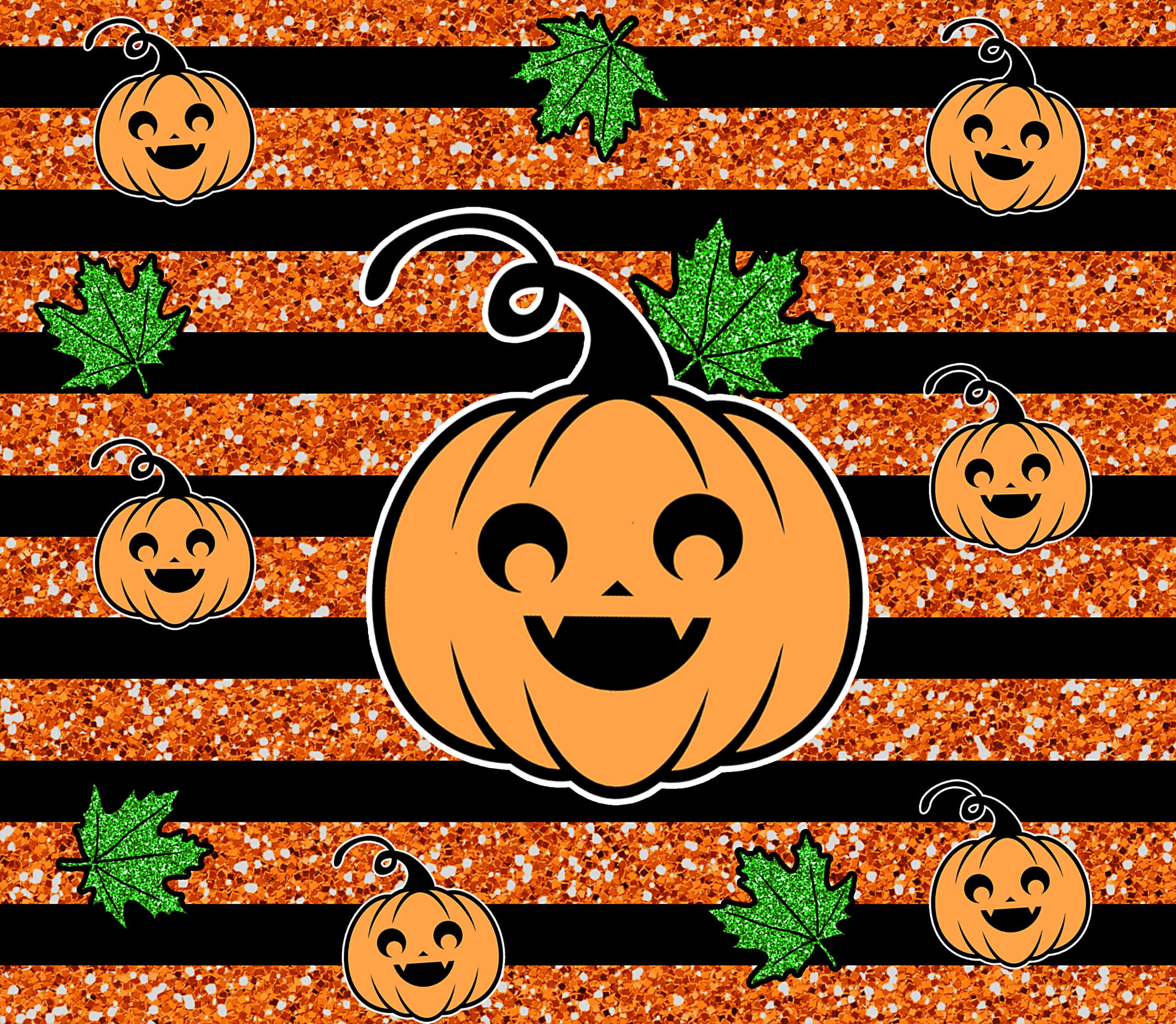 Amazing Pumpkins on Glitter Tumbler - Image 2