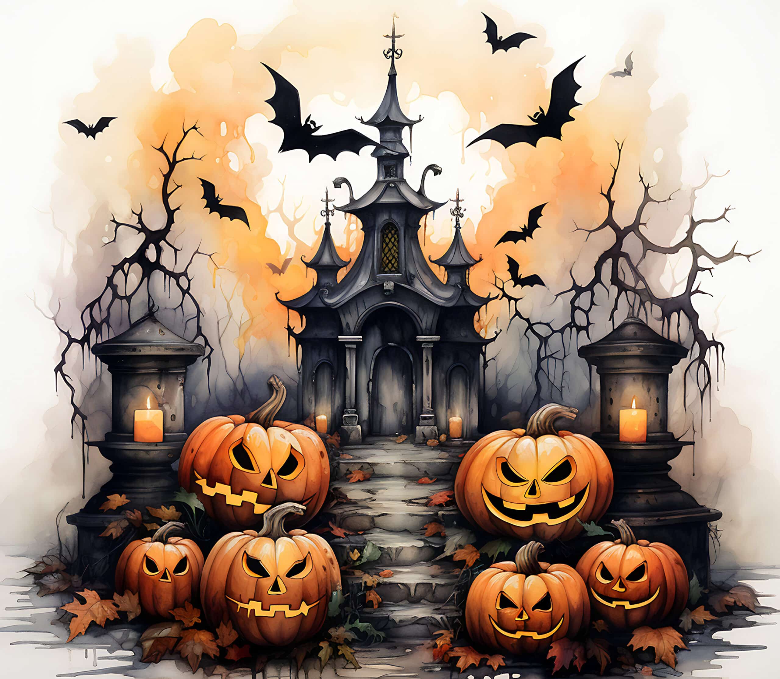 Haunted House Skinny Tumbler - Image 2