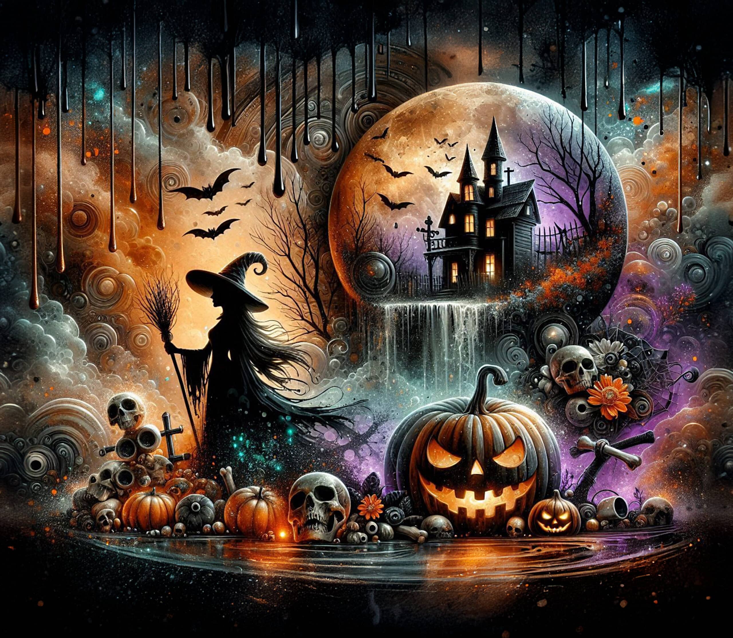 Waterfall Witch Skinny Tumbler