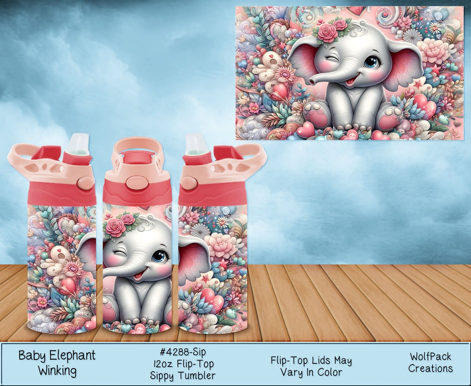 Elephant Kids Sippy Tumbler