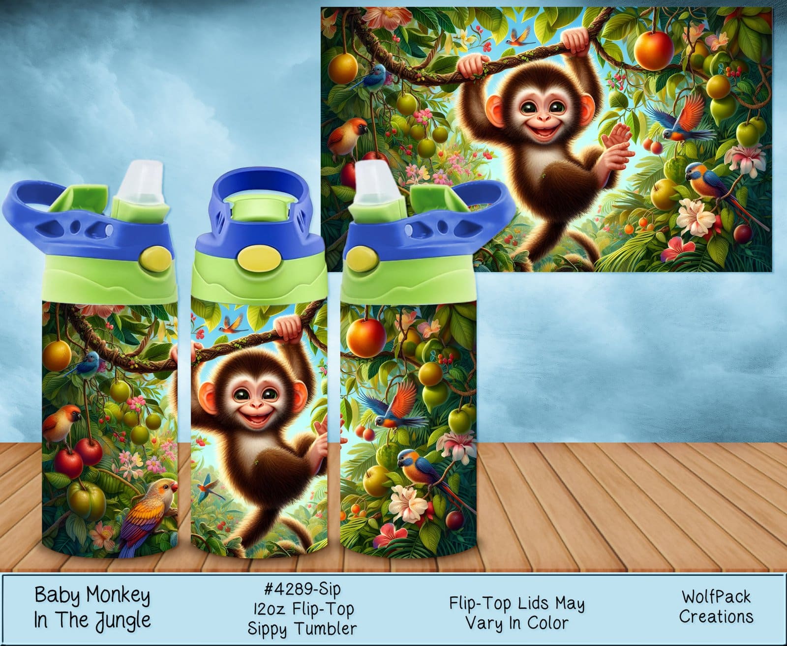 Monkey Sippy Tumbler