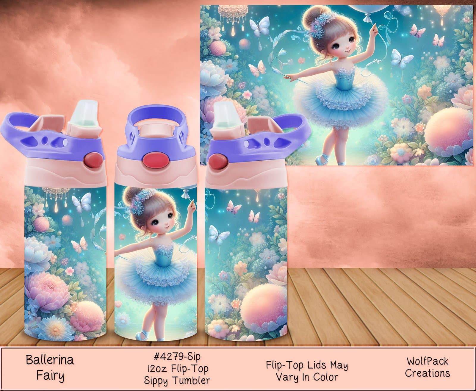 Kids Ballerina Sippy Tumbler