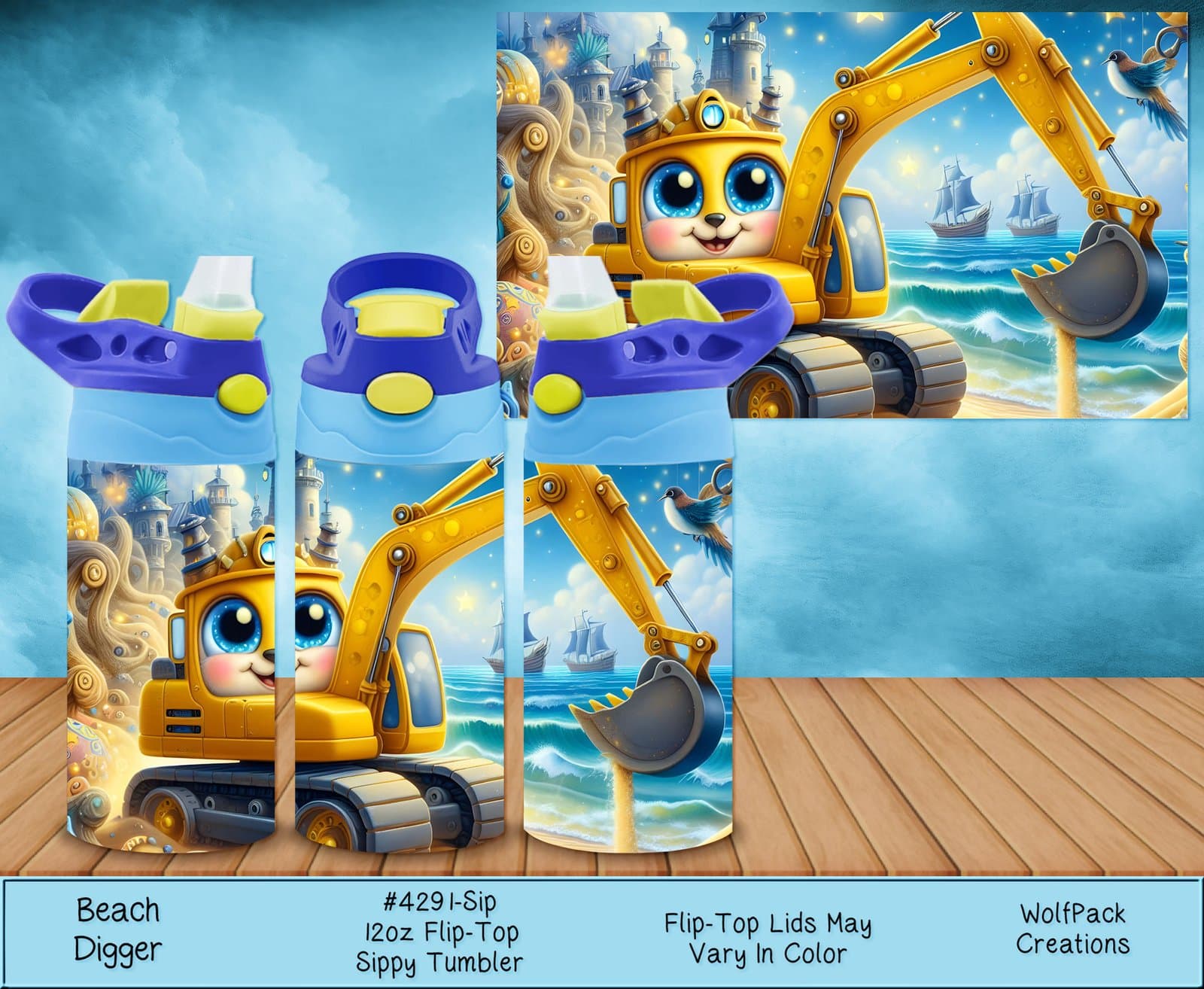 Kids Beach Digger Sippy Tumbler