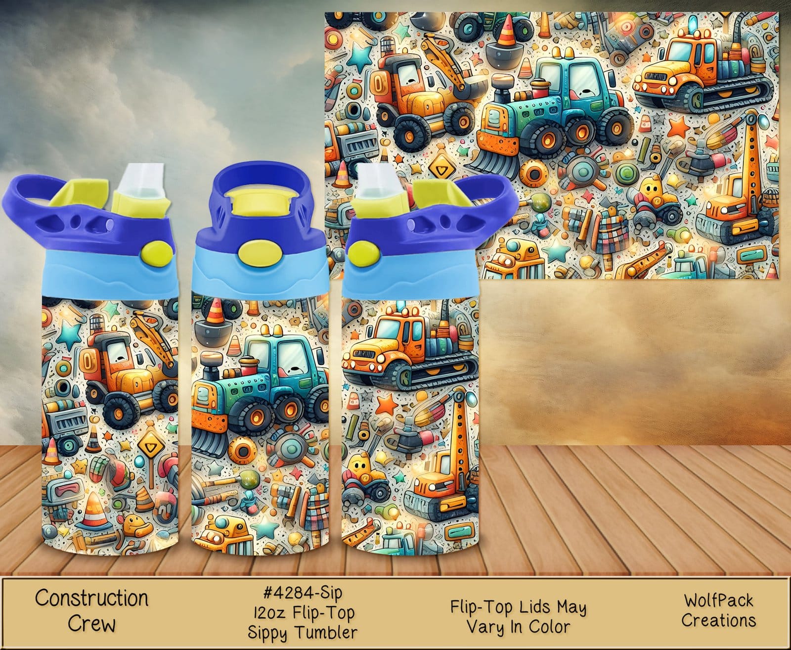 Construction Crew Kids Sippy Tumbler