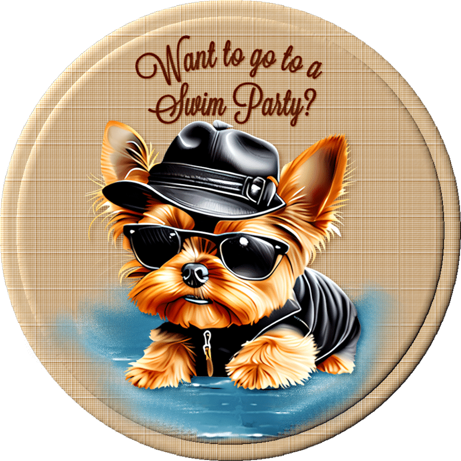 Yorkie Puppy Car Coasters