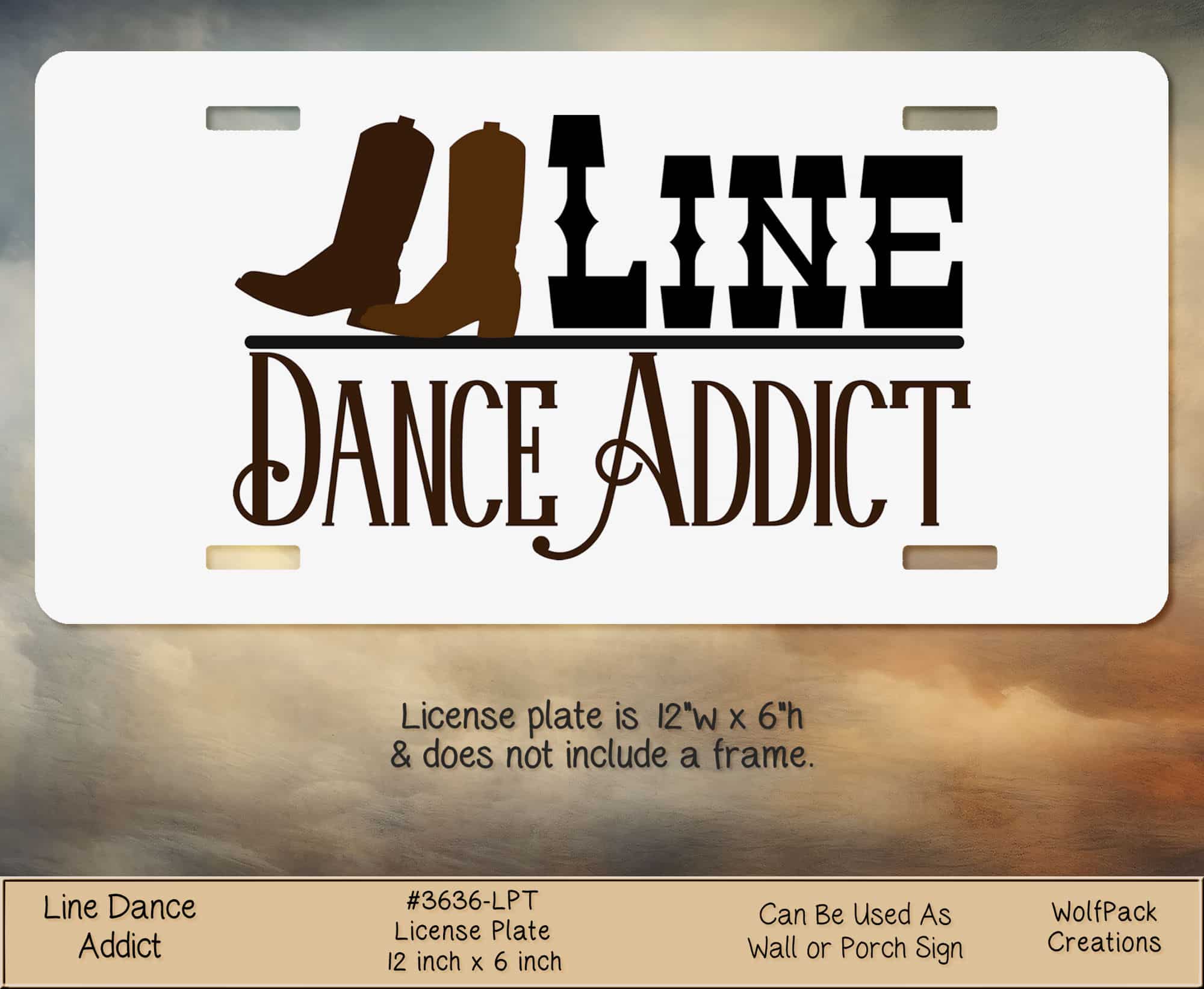Line Dance Addict License Plate