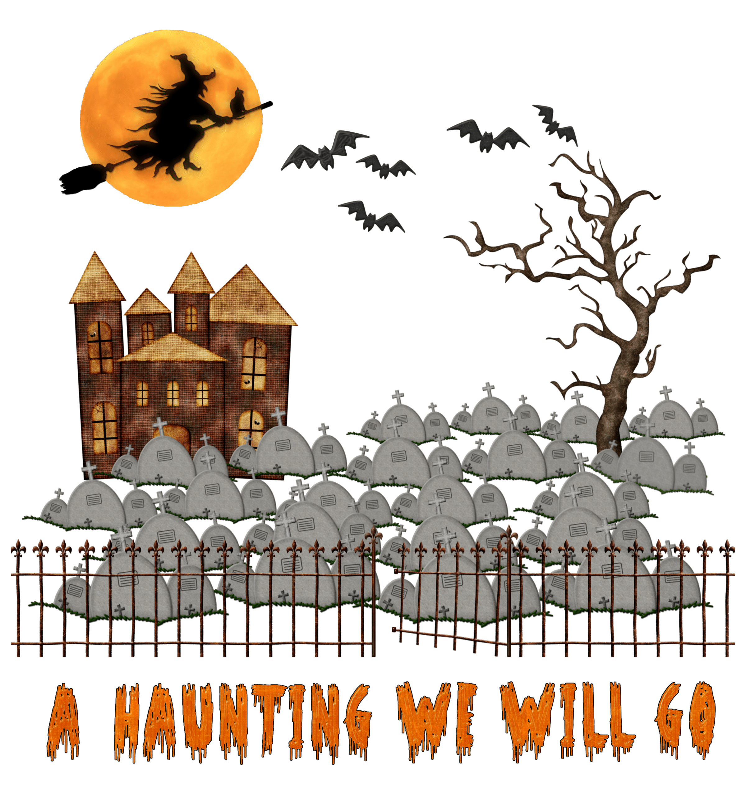 A Haunting We Will Go Tote Bag
