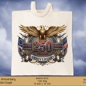 Gold Eagle 250th Anniversary Tote Bag