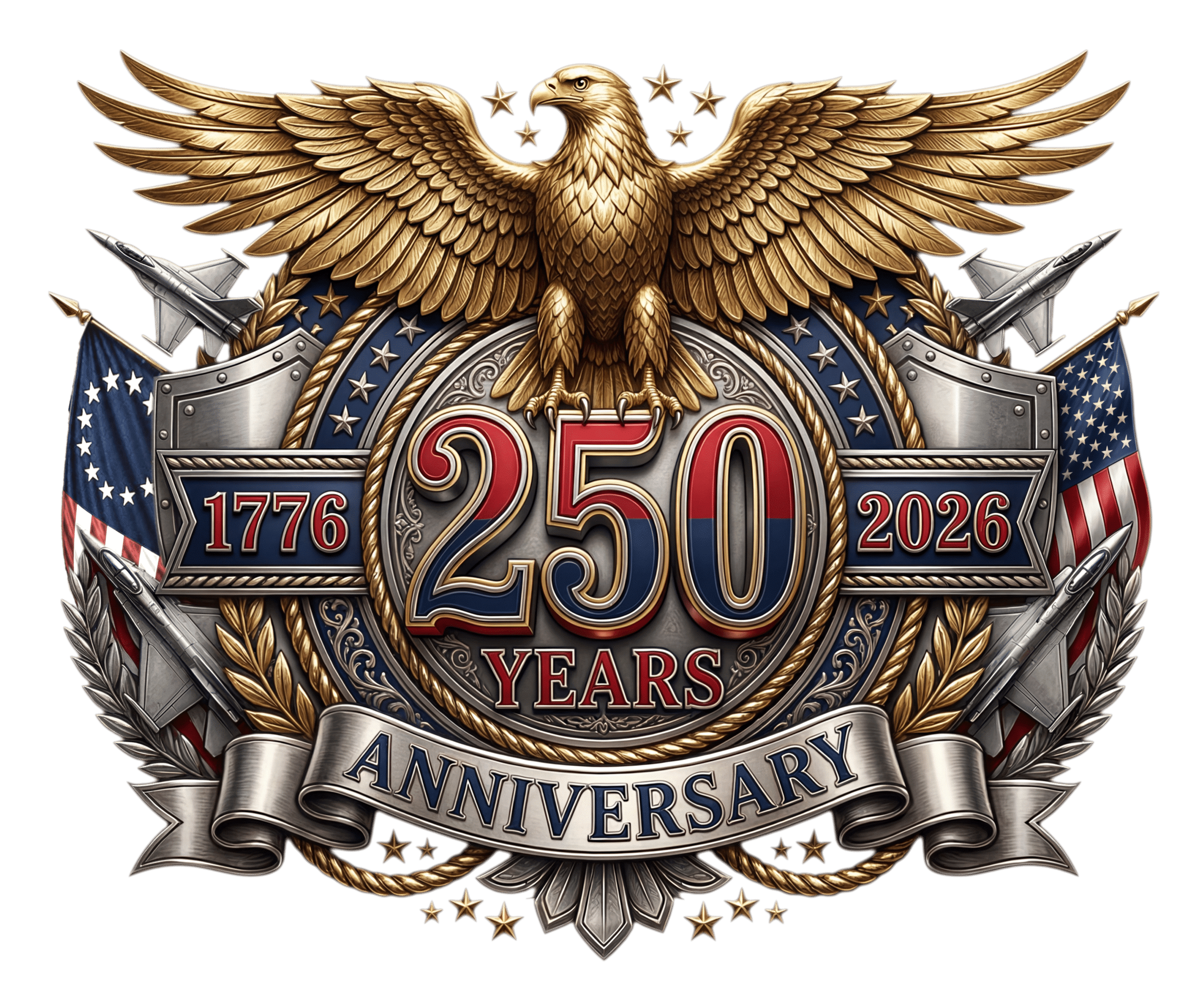 Gold Eagle 250th Anniversary Tote Bag