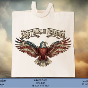 Freedom Eagle Polyester Tote Bag