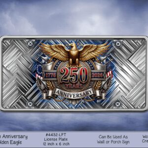 250 Years Anniversary License Plate