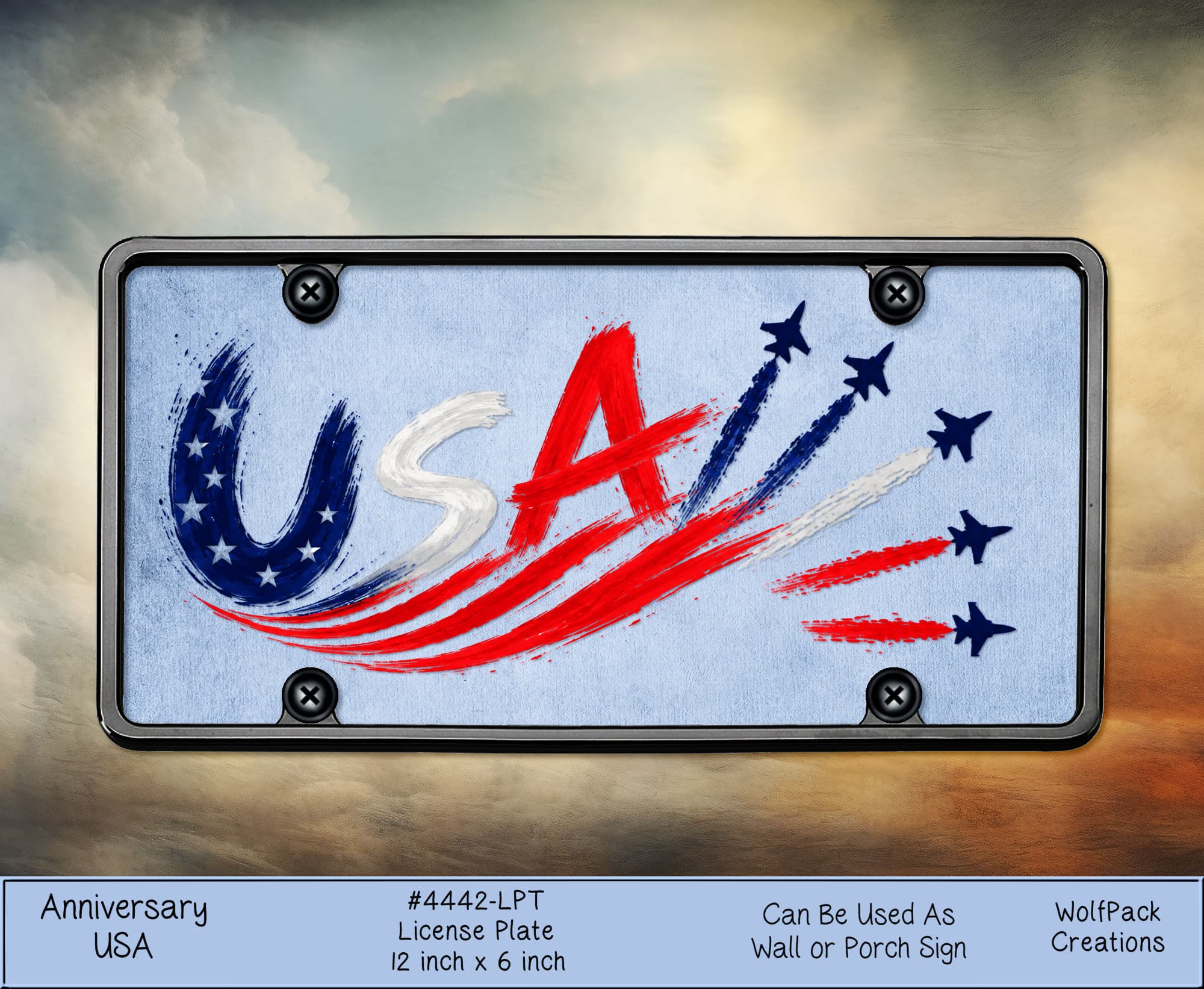 Striking 250th Anniversary License Plate to Celebrate America