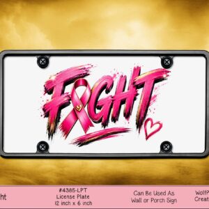 Fight Breast Cancer License Plate