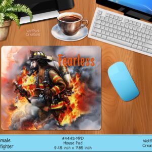 Female Firefighter Mousepad