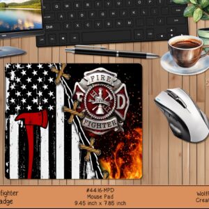 Firefighter Badge Mousepad