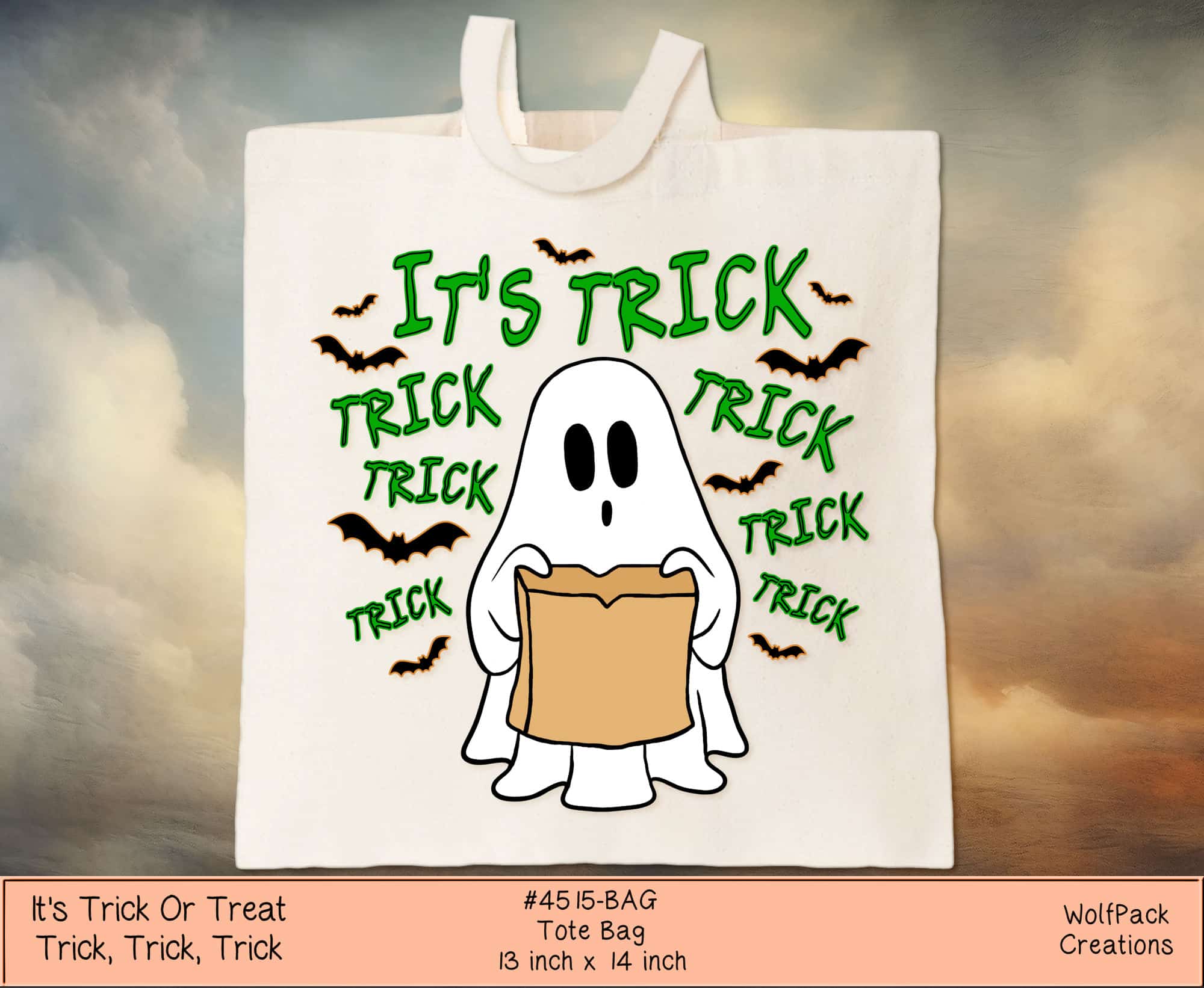 Spooky It's Trick Tote Bag